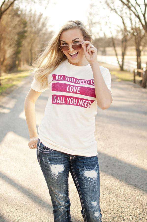 All You Need is Love | Women’s T-Shirt | Ruby’s Rubbish® - Ruby's Rubbish Wholesale