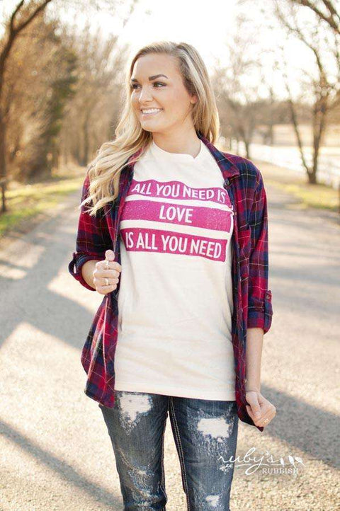 All You Need is Love | Women’s T-Shirt | Ruby’s Rubbish® - Ruby's Rubbish Wholesale
