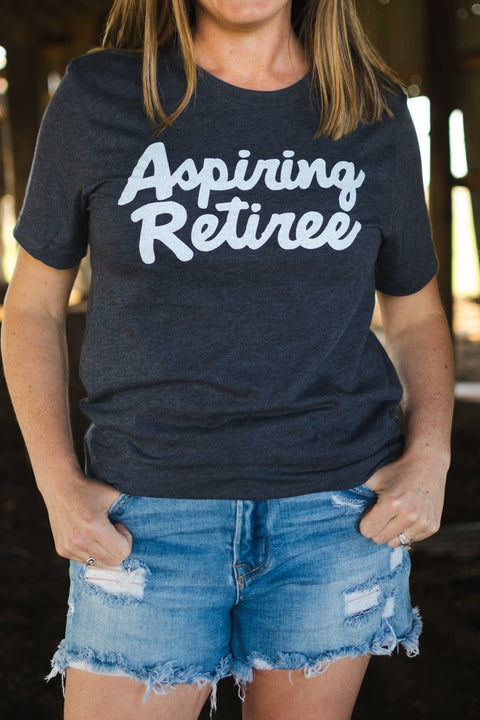 Aspiring Retiree | Funny T-Shirt | Ruby’s Rubbish® - Ruby's Rubbish Wholesale