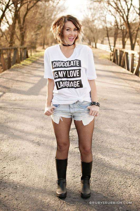 Chocolate is My Love Language | Funny T-Shirt | Ruby’s Rubbish® - Ruby's Rubbish Wholesale
