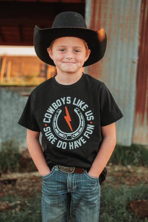 Cowboys Like Us Sure Do Have Fun | Kid's T-Shirt | Ruby’s Rubbish® - Ruby's Rubbish Wholesale