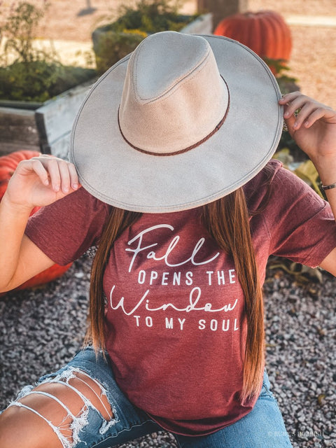 Fall Opens the Window to My Soul | Seasonal T-Shirt | Ruby’s Rubbish® - Ruby's Rubbish Wholesale