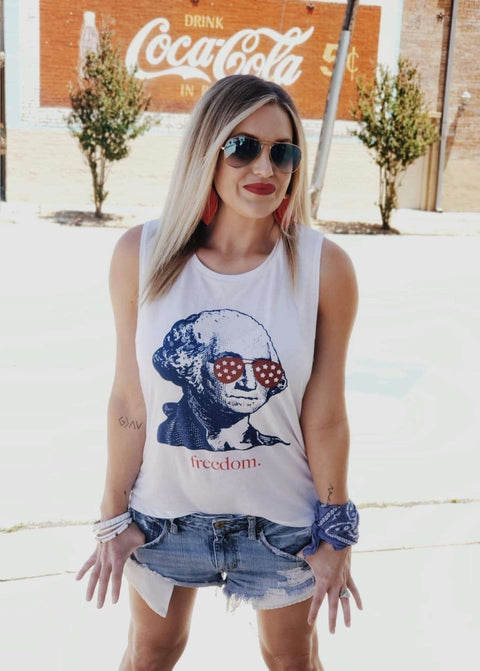 Freedom | Muscle Tank | Ruby’s Rubbish® - Ruby's Rubbish Wholesale