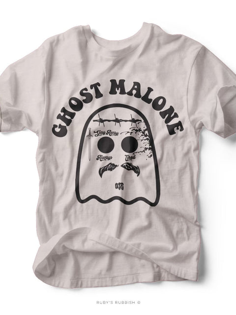 Ghost Malone | Seasonal T-Shirt | Ruby’s Rubbish® - Ruby's Rubbish Wholesale