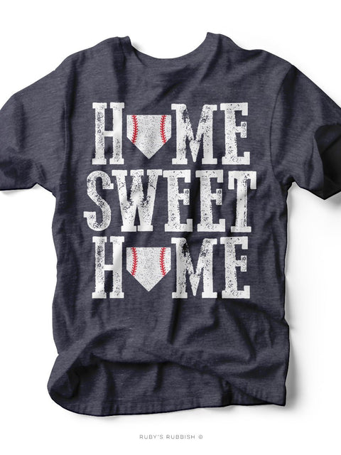Home Sweet Home Plate I Game Day T-Shirt | Ruby’s Rubbish® - Ruby's Rubbish Wholesale