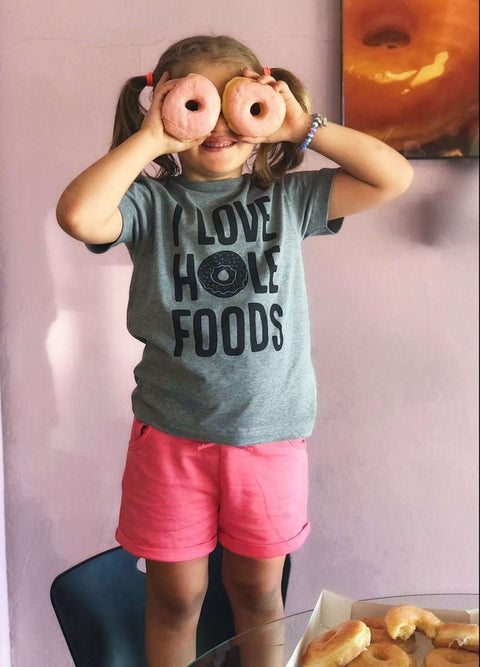 I Love Hole Foods | Kid's T-Shirt | Ruby’s Rubbish® - Ruby's Rubbish Wholesale