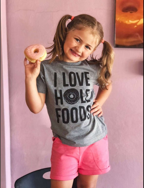 I Love Hole Foods | Kid's T-Shirt | Ruby’s Rubbish® - Ruby's Rubbish Wholesale