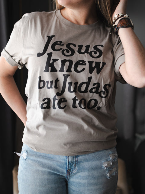 Jesus Knew But Judas Ate Too | Easter T-Shirt | Ruby’s Rubbish®