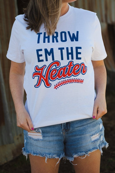 Throw 'Em The Heater I Game Day T-Shirt | Ruby’s Rubbish® - Ruby's Rubbish Wholesale