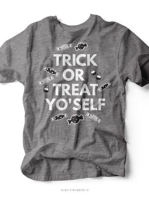 Trick or Treat Yo'Self | Seasonal T-Shirt | Ruby’s Rubbish® - Ruby's Rubbish Wholesale