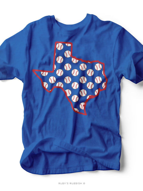 All Over TX Baseball I Game Day T-Shirt | Ruby’s Rubbish® - Ruby's Rubbish Wholesale