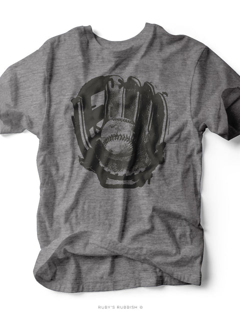 Baseball Glove | Men's Game Day T-Shirt | Ruby’s Rubbish® - Ruby's Rubbish Wholesale