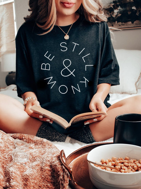 Be Still & Know | Christian T-Shirt | Ruby’s Rubbish® - Ruby's Rubbish Wholesale