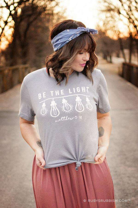 Be the Light | Christian T-Shirt | Ruby’s Rubbish® - Ruby's Rubbish Wholesale