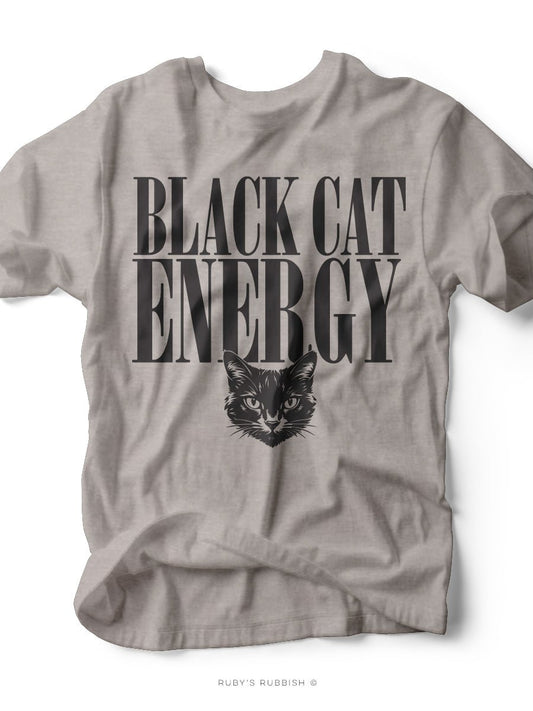 Black Cat Energy | Graphic Tee | Ruby’s Rubbish® - Ruby's Rubbish Wholesale
