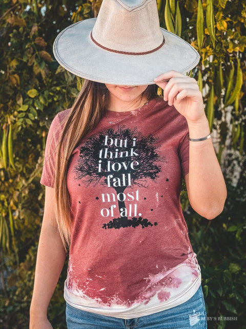 But I Think I Love Fall Most of All | Seasonal T-Shirt | Ruby’s Rubbish® - Ruby's Rubbish Wholesale