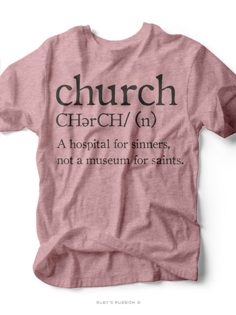 Church Definition | Christian T-Shirt | Ruby’s Rubbish® - Ruby's Rubbish Wholesale