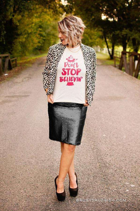 Don't Stop Believin' | Seasonal T-Shirt | Ruby’s Rubbish® - Ruby's Rubbish Wholesale