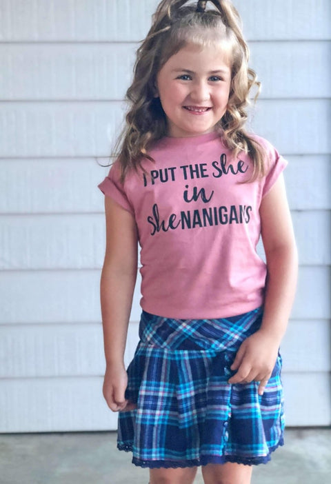 I Put the She in Shenanigans | Kid's T-Shirt | Ruby’s Rubbish® - Ruby's Rubbish Wholesale