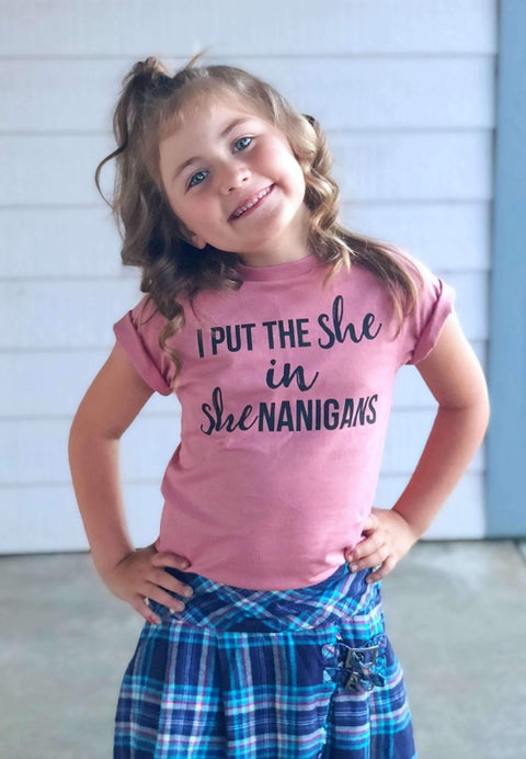 I Put the She in Shenanigans | Kid's T-Shirt | Ruby’s Rubbish® - Ruby's Rubbish Wholesale