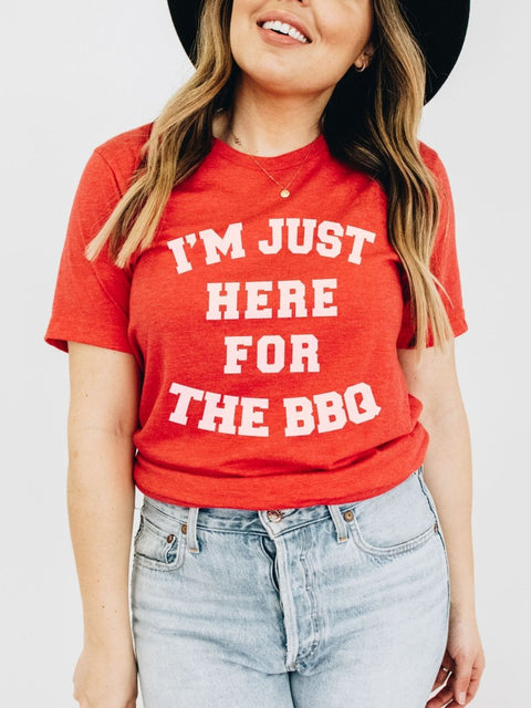 I'm Just Here for the BBQ | Funny T-Shirt | Ruby’s Rubbish® - Ruby's Rubbish Wholesale