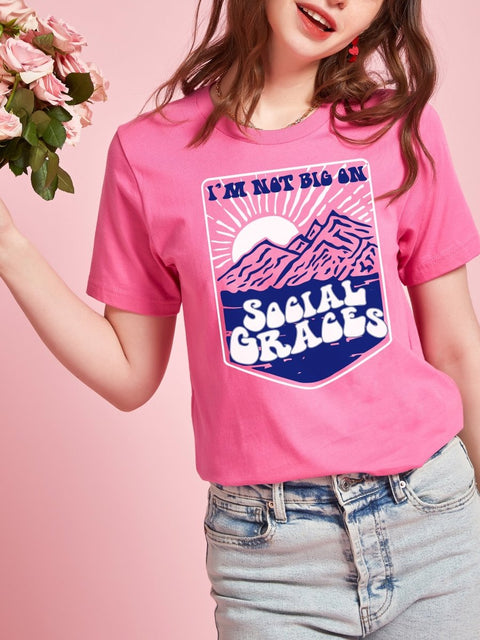 I'm Not Big on Social Graces | Women's T-Shirt | Ruby’s Rubbish® - Ruby's Rubbish Wholesale