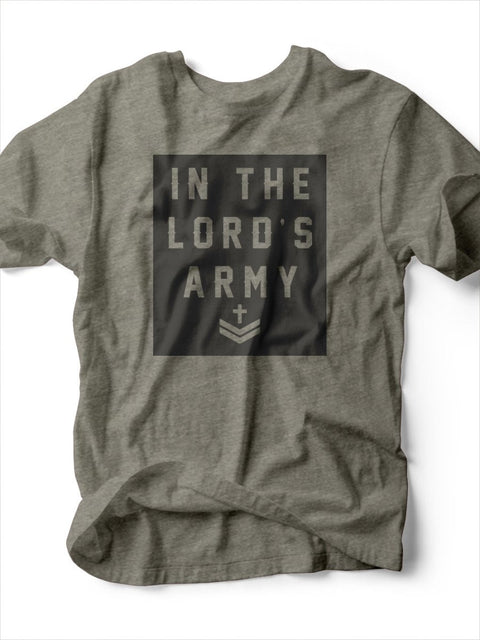 In the Lord's Army | Men's Christian T-Shirt | Ruby’s Rubbish® - Ruby's Rubbish Wholesale