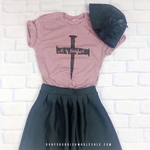 It Is Finished | Christian T-Shirt | Ruby’s Rubbish® - Ruby's Rubbish Wholesale