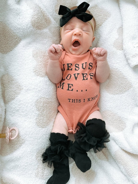 Jesus Loves Me This I Know | Infant Onesie | Ruby’s Rubbish® - Ruby's Rubbish Wholesale