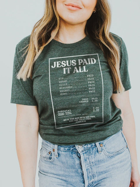 Jesus PAID | Scripture T-Shirt | Ruby’s Rubbish® - Ruby's Rubbish Wholesale