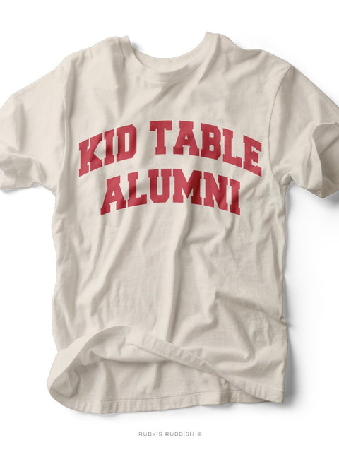 Kid Table Alumni | Seasonal T-Shirt | Ruby’s Rubbish® - Ruby's Rubbish Wholesale