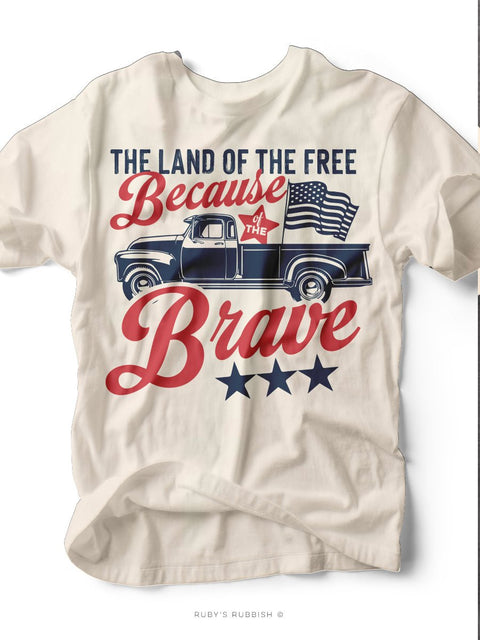 Land of the Free | Americana T-Shirt | Ruby’s Rubbish® - Ruby's Rubbish Wholesale