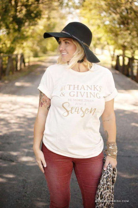 Let Thanks & Giving | Women’s T-Shirt | Ruby’s Rubbish® - Ruby's Rubbish Wholesale