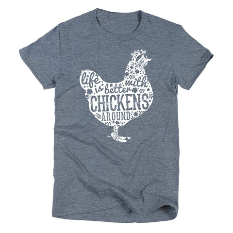 Life is Better with Chickens Around | Kid's T-Shirt | Ruby’s Rubbish® - Ruby's Rubbish Wholesale