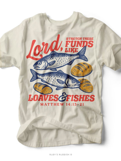 Loaves & Fishes | Scripture Graphic Tee | Ruby’s Rubbish® - Ruby's Rubbish Wholesale