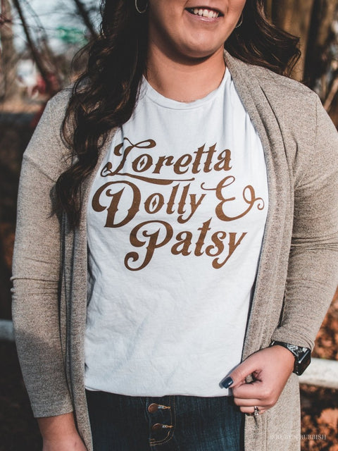 Loretta, Dolly and Patsy | Southern T-Shirt | Ruby’s Rubbish® - Ruby's Rubbish Wholesale