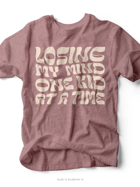 Losing My Mind One Kid At a Time | Mom T-Shirt | Ruby’s Rubbish® - Ruby's Rubbish Wholesale