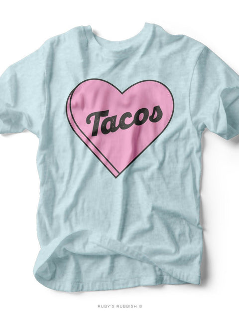 LOVE Tacos | Women’s T-Shirt | Ruby’s Rubbish® - Ruby's Rubbish Wholesale