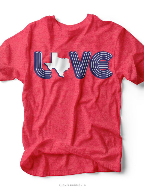 LOVE | Texas T-Shirt | Ruby’s Rubbish® - Ruby's Rubbish Wholesale