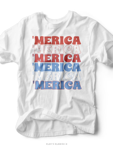 'Merica | Americana T-Shirt | Ruby’s Rubbish® - Ruby's Rubbish Wholesale