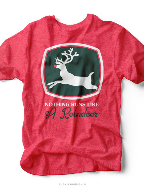 Nothing Runs Like a Reindeer | Seasonal T-Shirt | Ruby’s Rubbish® - Ruby's Rubbish Wholesale