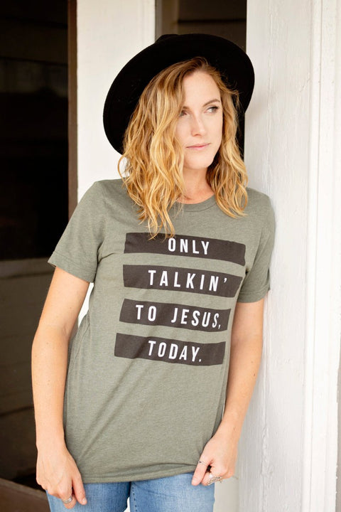 Only Talkin' to Jesus Today | Women's T-Shirt | Ruby’s Rubbish® - Ruby's Rubbish Wholesale