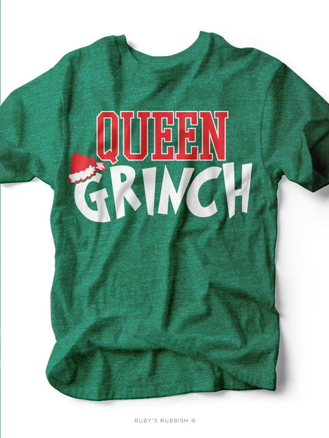 Queen Grinch | Seasonal T-Shirt | Ruby’s Rubbish® - Ruby's Rubbish Wholesale