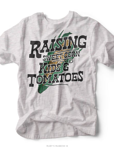 Raising Sweet Corn, Kids, & Tomatoes | Southern T-Shirt | Ruby’s Rubbish®