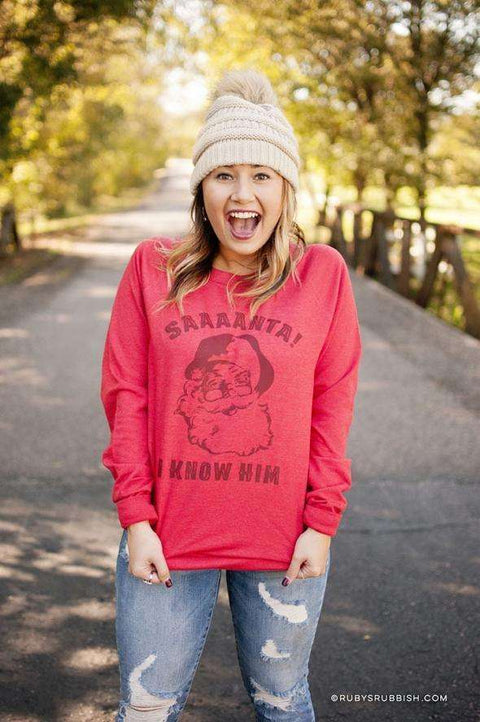 Saaaanta! I Know Him | Seasonal Sweatshirt | Ruby’s Rubbish® - Ruby's Rubbish Wholesale