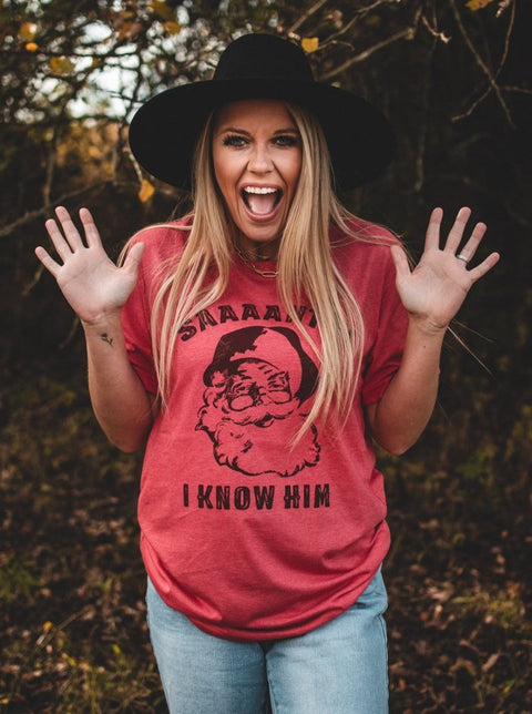 Saaaanta! I Know Him | Seasonal T-Shirt | Ruby’s Rubbish® - Ruby's Rubbish Wholesale