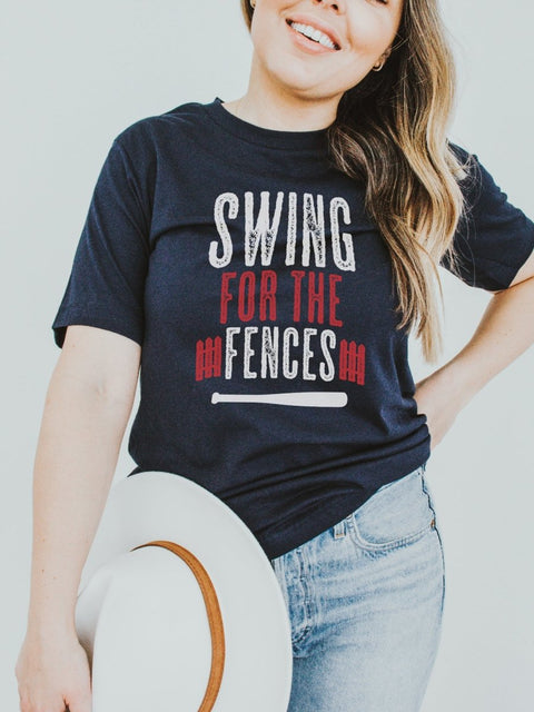 Swing For The Fences | Game Day T-Shirt | Ruby’s Rubbish® - Ruby's Rubbish Wholesale