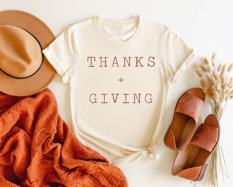 Thanks + Giving | Seasonal T-Shirt | Ruby’s Rubbish® - Ruby's Rubbish Wholesale