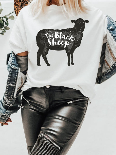 The Black Sheep | Funny T-Shirt | Ruby’s Rubbish® - Ruby's Rubbish Wholesale