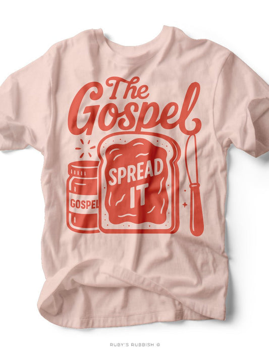 The Gospel Spread It | Scripture Graphic Tee | Ruby’s Rubbish® - Ruby's Rubbish Wholesale